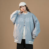 Beige Varsity Jacket Baseball Jacket Women's Retro Spring and Autumn Student Loose Leisure All-Matching Autumn Wear Jacket