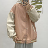 Jock Jacket PU Leather Men's Spring and Autumn Casual Jacket Loose All-Matching Men's Clothing Coat