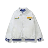 Baby Blue Varsity Jacket Loose Men's and Women's Coats Baseball Uniform Jacket Embroidery