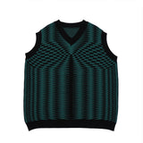 Men Sweater Vest BF Sweater Vest Men's Loose V-neck Sleeveless Sweater Waistcoat Jacket