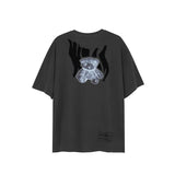 We11 Done T Shirts Luminous Flocking Bear Pattern Same Style for Men and Women