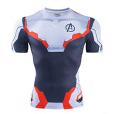 Marvel T Shirt Tight Men's Sports Fitness 3D Men's Clothing