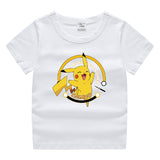 Children Pokemon Pikachu T Shirt Cute Cotton T-shirt Casual Sports Trend