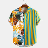Men Hawaii Shirts Printed Short Sleeve Shirt
