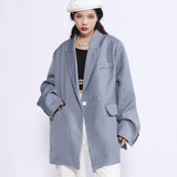 Men's Casual Suit Man Blzer Simple Style Solid Color Casual Suit Jacket Men's Loose Lapels Jacket Small Suit