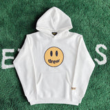 Drew House Smiley Velvet Padded Hooded Sweatshirt Casual Trend Loose Couple Hoodie
