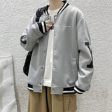 Baggy Jacket Spring Baseball Jacket Men's Casual Color Matching