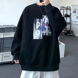 Men Sweatshirts round Neck Sweater Men's Spring and Autumn Long Sleeve Baggy Coat
