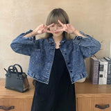 Men Denim Jacket Women's Spring Loose