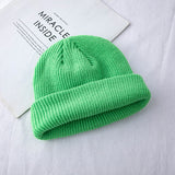 Toboggan Hat Women's Trendy Autumn and Winter Knitted Woolen Cap Winter