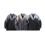 Mens Fall Outfits Vintage Tie-Dye Gradient Suit Jacket Men's Street Baggy Casual Jacket