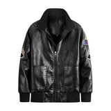Graphic Leather Jacket Women Leather Jacket Spring/Autumn Vintage PU Jacket Pilot Motorcycle Clothing