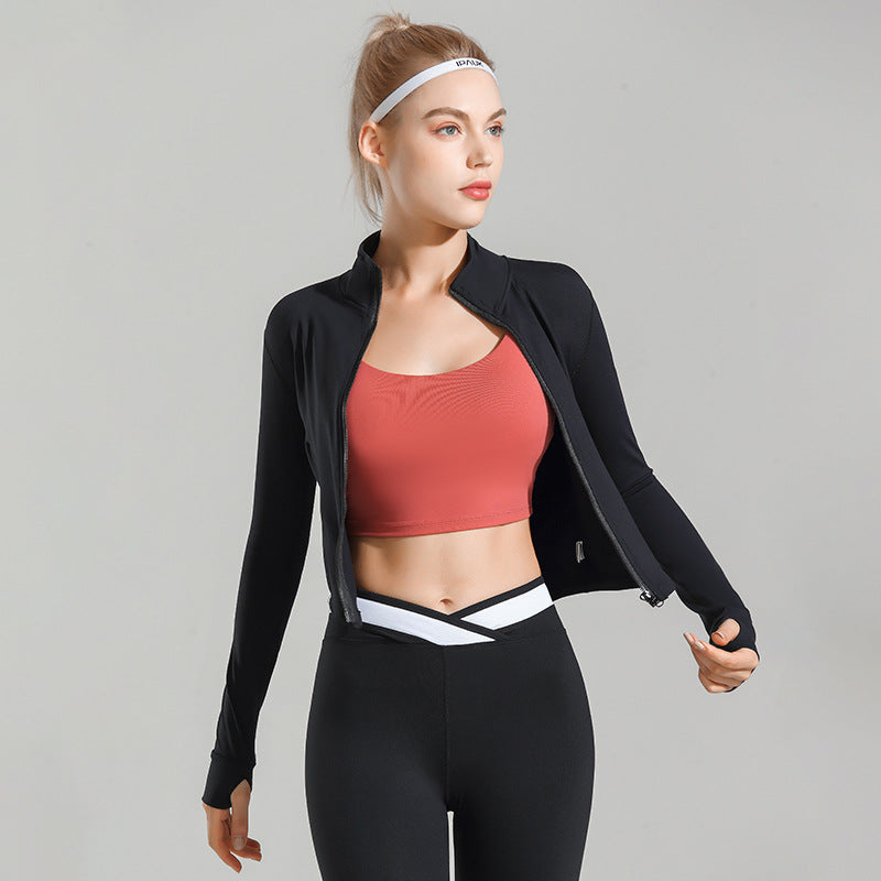 BBL Jacket Autumn and Winter Long Sleeve Yoga Wear Coat Quick-Drying Sports Long Sleeve