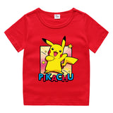 Children Pokemon Pikachu T Shirt Cotton T-shirt Casual Sports Cute