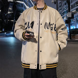 Graphic Leather Jacket Women's Vintage Leather Jacket Men's Autumn Baseball Jacket Couple Loose Casual Leather Jacket Men