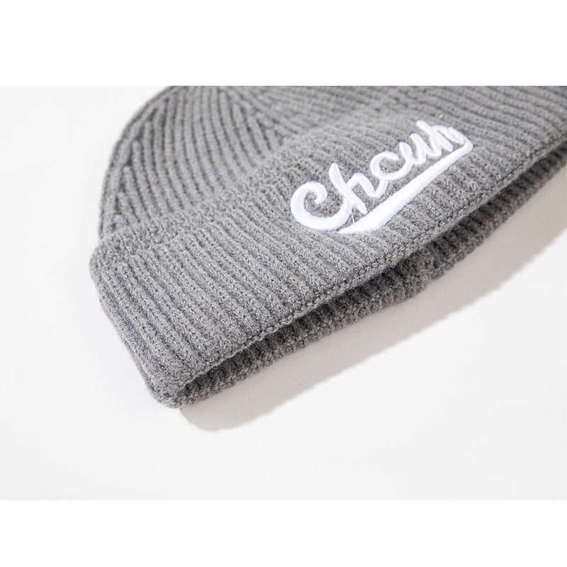 Toboggan Hat Female Autumn and Winter Wool Hat Male