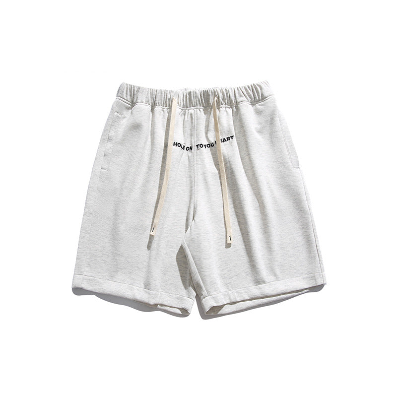 Men Shorts Summer Men's Letter Embroidery Casual Short Sleeve