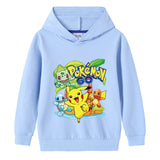 Children Pokemon Pikachu Hoodie Spring and Autumn Boys and Girls Cotton Hooded Sweater