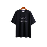 Off Whtie T Shirts Three-Dimensional Color Arrow Print Male And Female Trendy Brand Short Sleeve