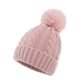 Women Winter Hats Winter Women's Woolen Cap Solid Color Knitted Hat