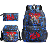 Stranger Things Hellfire Club Backpack Three-Piece Backpack Printed Pattern