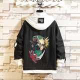 Comic Denim Jacket Men's and Women's Fashion Denim Jacket Top