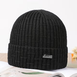 Men Winter Hats Winter Woolen Hat Gray Hat Fleece-Lined Autumn and Winter Female Beanie Hat