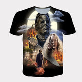 Michael Myers T Shirt Fashion Summer Printing Sports Leisure