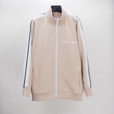 Palm Angels Sweatshirts Angel Black and White Striped Stand Collar Jacket Men's Sports Jacket