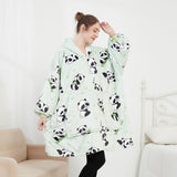 Hoodies Blankets Home Casual Wear Large Size Hooded Sweater Lazy Lambswool Double Layer