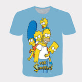 Homer Simpson Shirt Summer Printed Breathable Round Neck Short Sleeve T-shirt