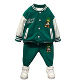 Toddler Boys Pants Boys' Baseball Jacket Two-Piece Set
