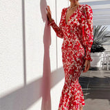 Emery Rose Dresses Autumn Printing Maxi Dress