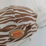 Beanies Banma Pattern Hat Female Spring and Summer Leather Tag Melon Skin Beret Male