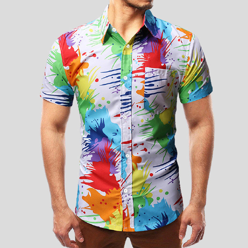 Men Hawaii Shirts Men Loose Casual Shirt