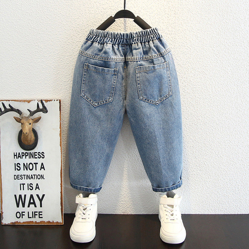 Toddler Boys Pants Children Boys' Spring and Autumn Jeans