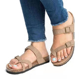 Women Open Toe Sandals Flats Flat Plus Size Beach Shoes Women