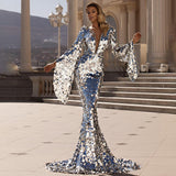 Olivia Wilde Dress Sexy Sequins Dress Silver Banquet Dress