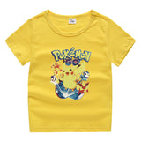 Children Pokemon Pikachu T Shirt Summer Clothing Short Sleeve T-shirt Cotton Leisure Sports