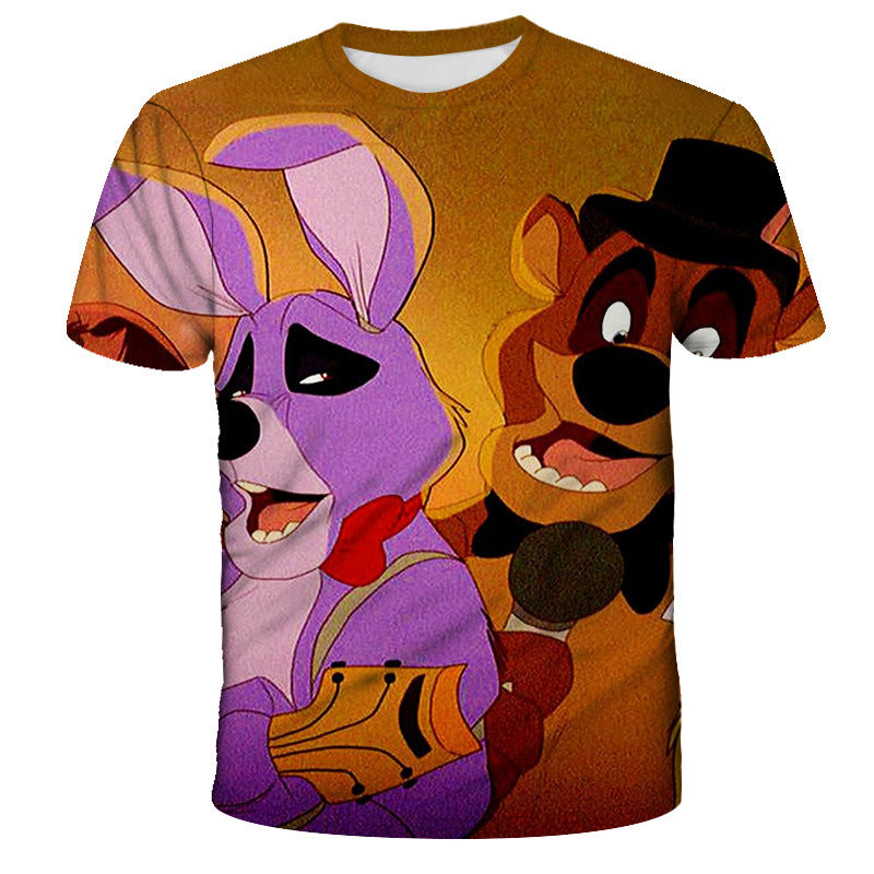 Bugs Bunny Shirt Short Sleeve Printed Casual Loose Sports