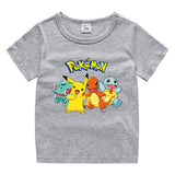 Children Pokemon Pikachu T Shirt Cotton T-shirt Casual Sports Cute