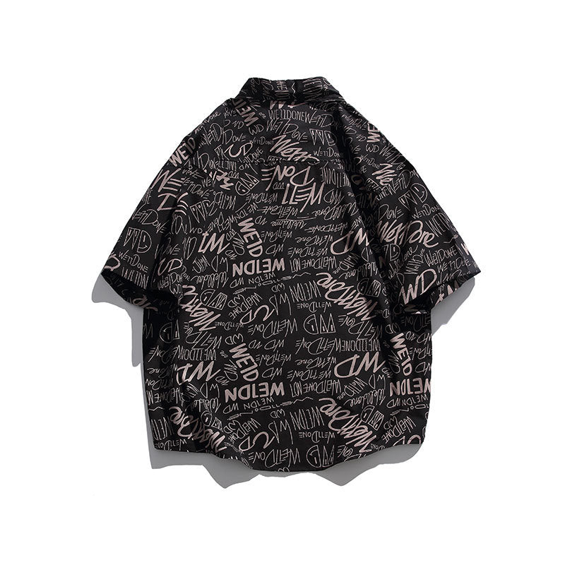 Men T Shitrs Summer Men's Printed Short-Sleeved Shirt
