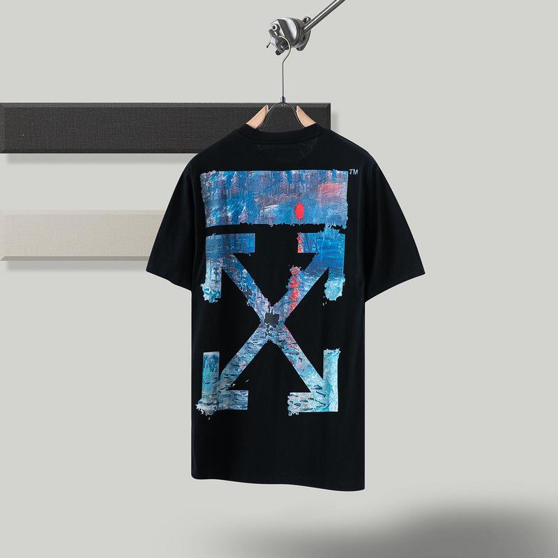 Ow Men's and Women's short sleeve Tshirt Cotton Back Arrow Round Neck Loose Owt t shirt