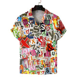 Men Beach T Shirts Men's Spring Leisure Short Sleeve Shirt