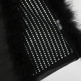 Nina Parker Black Dress Feather Diamond