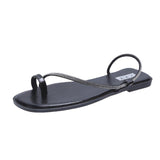 Women Open Toe Sandals Flats Summer Plus Size Slippers Beach Shoes