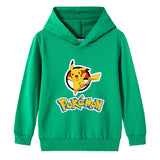 Children Pokemon Pikachu Hoodie Spring and Autumn Boys and Girls Cotton Hooded Sweater