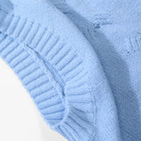 Men Sweater Vest Hollow out Sweater Vest Men's Loose V-neck Sleeveless Sweater Vest