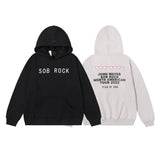 Grafitti Sweatshirts Autumn and Winter Letter Printing Hip Hop Men and Women Loose Casual
