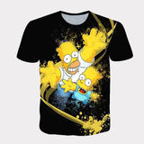 Homer Simpson Shirt Fashion T-shirt Printed Summer Casual